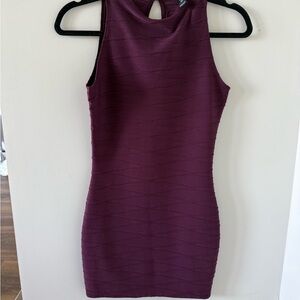 Windsor Plum Sleeveless Mini Dress Bodycon/ Formfitting